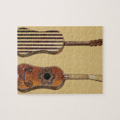 Guitar inlegd met moeder-van-pearl, uit 'Musical' Legpuzzel (Horizontaal)