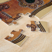 Guitar inlegd met moeder-van-pearl, uit 'Musical' Legpuzzel (Zijkant)