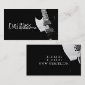 Guitar Instructor Music Instruments Business Visitekaartje (Voorkant / Achterkant)