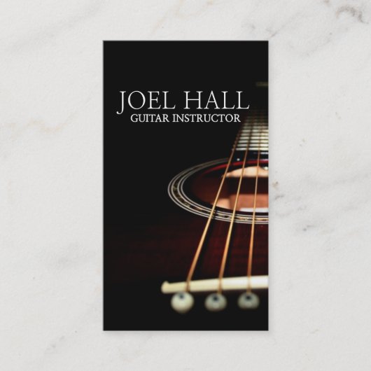 Guitar Instructor Music Lessons Visitekaartjes (Voorkant)