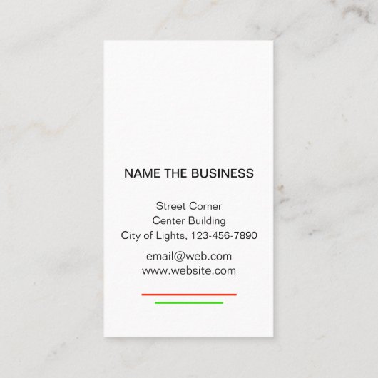 Guitar Instrument Music Teacher DJ Event Manager Visitekaartje (Achterkant)