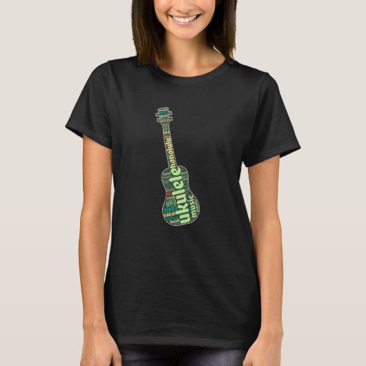 Guitar Instrument String Musician Ukelele Ukulele T-shirt (Voorkant)