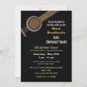 GUITAR-INVITATIE - Akoestisch zwart - Multifunctio Kaart (Achterkant)