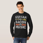 Guitar is de bacon van het muziekorkest t-shirt (Voorkant volledig)