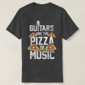 Guitar is de pizza van muziekgitarist Food Lover T-shirt (Design voorkant)