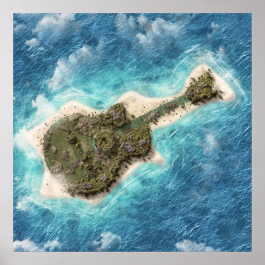 Guitar Island Poster (Voorkant)