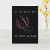 Guitar - Je kunt nooit te veel gitaren hebben Kaart (Gele Bloem)
