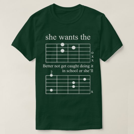 Guitar kan beter het kastje oppakken t-shirt (Design voorkant)