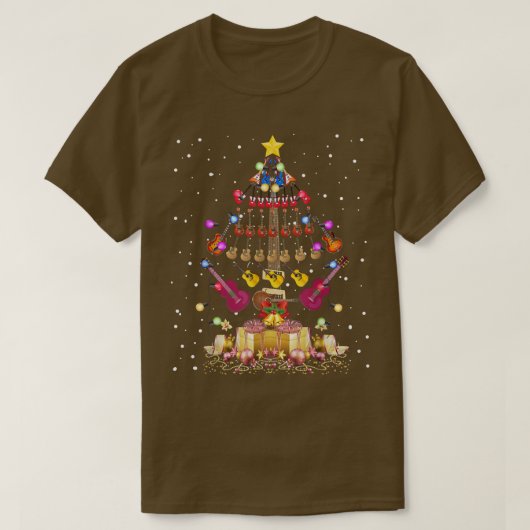 Guitar kerstboom Light Star Top Merry Christm (Design voorkant)
