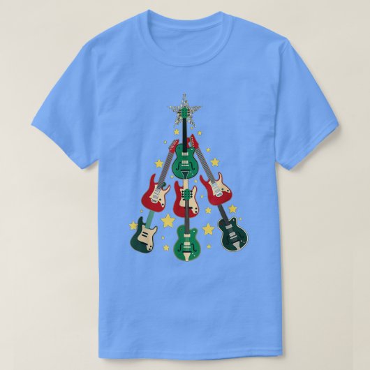 Guitar-kerstboom T-shirt (Design voorkant)