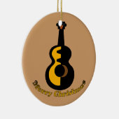 Guitar kerstboomversiering keramisch ornament (Rechts)