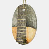 Guitar-kerstversiering Keramisch Ornament (Links)