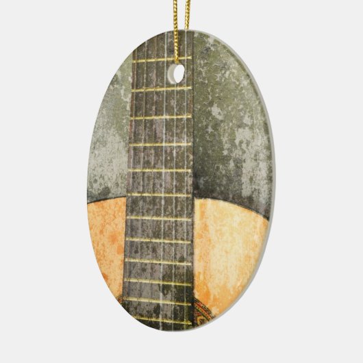 Guitar-kerstversiering Keramisch Ornament (Links)