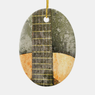 Guitar-kerstversiering Keramisch Ornament