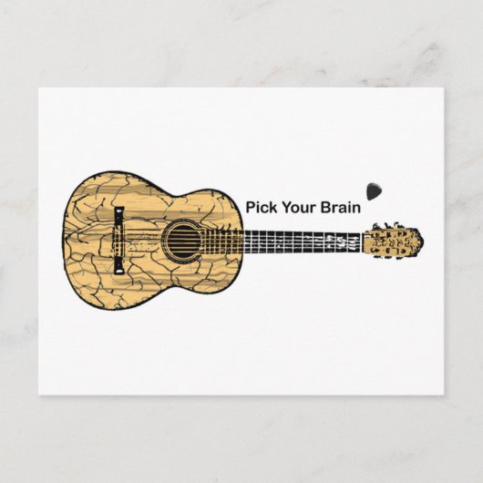 Guitar: Kies je brein Briefkaart (Voorkant)