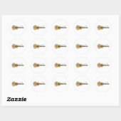 Guitar: Kies je brein Ronde Sticker (Vel)