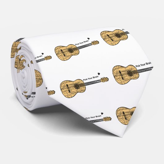 Guitar: Kies je brein Stropdas (Opgerold)