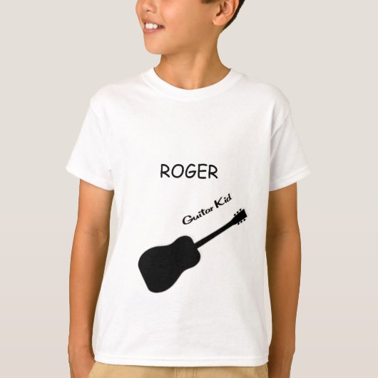 Guitar Kind Aangepaste naam t shirten T-shirt (Voorkant)