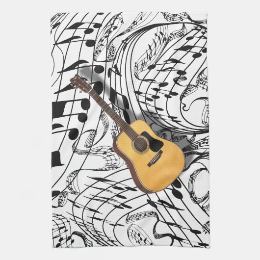 GUITAR-KITCHEN TOWEL THEEDOEK (Verticaal)