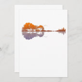 Guitar Lake Reflections Music en Guitar Lover Bedankkaart (Voorkant / Achterkant)