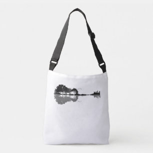 Guitar Lake Shadow Love Guitar Gift Music Lovers Crossbody Tas