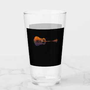 Guitar Lake Shadow Love Guitar Gift Music Lovers Glas
