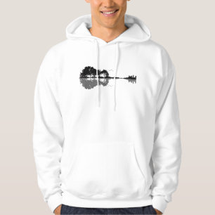 Guitar Lake Shadow Love Guitar Gift Music Lovers Hoodie