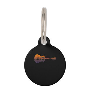 Guitar Lake Shadow Love Guitar Gift Music Lovers Huisdierpenning