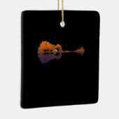 Guitar Lake Shadow Love Guitar Gift Music Lovers Keramisch Ornament (Rechts)