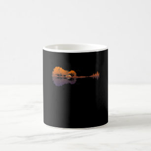 Guitar Lake Shadow Love Guitar Gift Music Lovers Koffiemok