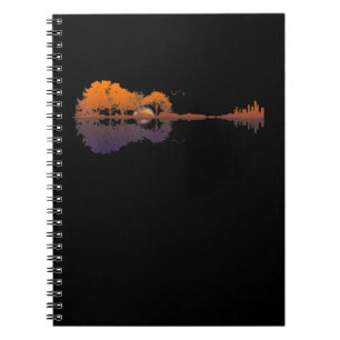 Guitar Lake Shadow Love Guitar Gift Music Lovers Notitieboek