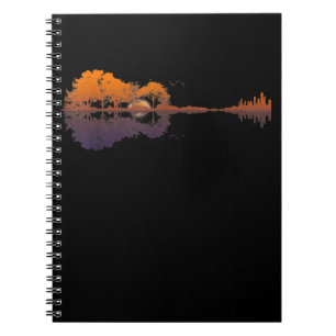 Guitar Lake Shadow Love Guitar Gift Music Lovers Notitieboek
