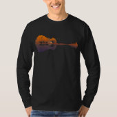 Guitar Lake Shadow Love Guitar Gift Music Lovers T-shirt (Voorkant)