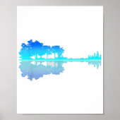 Guitar Lake Shadow Love Guitar Musician Poster (Voorkant)