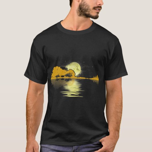 Guitar Lake Shadow Love Guitar T-Shirt T-Shirt (Voorkant)