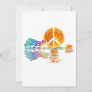 Guitar Lake Shadow Peace Love Guitar Hippie