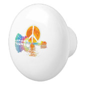 Guitar Lake Shadow Peace Love Guitar Hippie Keramische Knop (Rechts)