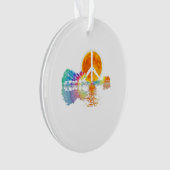 Guitar Lake Shadow Peace Love Guitar Hippie Ornament (voorkant)