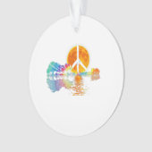 Guitar Lake Shadow Peace Love Guitar Hippie Ornament (voorkant)