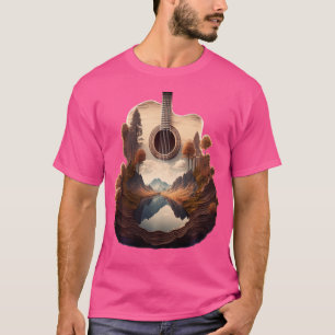 Guitar Landscape Music Lover - Akoestische gitaars T-shirt