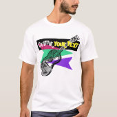 Guitar Legend Hero Retro Illustratie Aangepast T-s T-shirt (Voorkant)