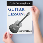 GUITAR Lessen Business Adverteren brochure (Hand)