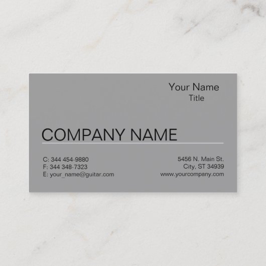 Guitar 🎸 Lessen en Muziekinstructeurs Visitekaartje (Achterkant)