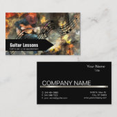 Guitar 🎸 Lessen en Muziekinstructeurs Visitekaartje (Voorkant / Achterkant)