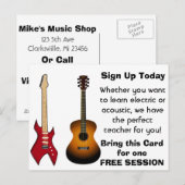 Guitar Lesson Adverteren Briefkaarten (Voorkant / Achterkant)