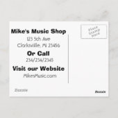 Guitar Lesson Adverteren Briefkaarten (Achterkant)