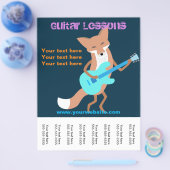 Guitar Lessons Flyer met Fox Plays Guitar (Enkel)