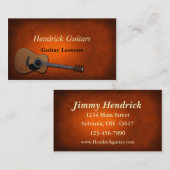 Guitar Lessons Guitar Sales Visitekaartje (Voorkant / Achterkant)