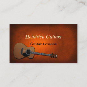 Guitar Lessons Guitar Sales Visitekaartje