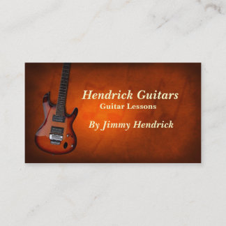 Guitar Lessons Guitar Sales Visitekaartje